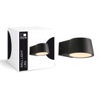D'Lite Wandleuchte Lira Schwarz 7W 600lm 830 Warmweiß | IP54