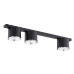 Emibig Deckenleuchte Nano Stahl Schwarz | Geeignet für 3x GU10 (AR111) - Max 12W