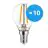 Mehrfachpackung 10x Noxion Lucent LED E14 Kugel Fadenlampe Klar 4.5W 470lm - 827 Extra Warmweiß | Ersatz für 40W