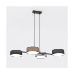 Emibig Suspension Luminaire Drumz Acier Noir | Convient pour 4x E14 - Max 10W