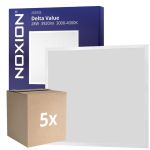 Lot 5x Noxion Panneau LED Delta Value V5 Backlit 28W 3920lm - 830-840 CCT | 60x60cm - UGR <19 - Philips Driver