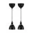 Nordlux Ray 2-Kit Suspension Luminaire Métal Noir | Convient pour 2x E14