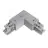 Connecteur triphasé d'angle Terre externe 90D - Argent
