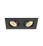 SLV New Tria 155 Spot Aluminium Noir Carré 14W 640lm 38D - 930 Blanc Chaud | Meilleur Rendu Des Couleurs - Dimmable 